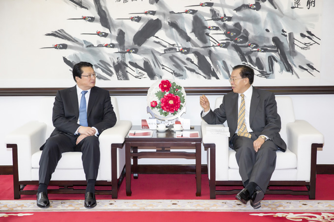 中船工业集团胡问鸣董事长到访集团（图）