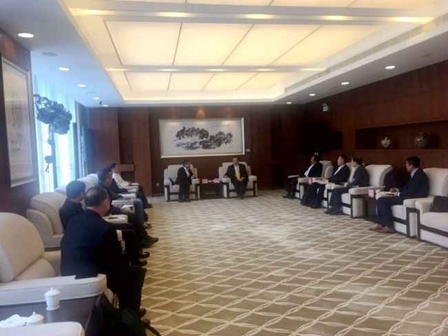 张学武董事长会见安吉县委沈铭权书记一行（图）